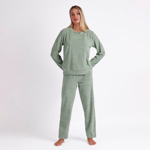 Pigiama donna cotone caldo e vellutino a coste Admas 60091