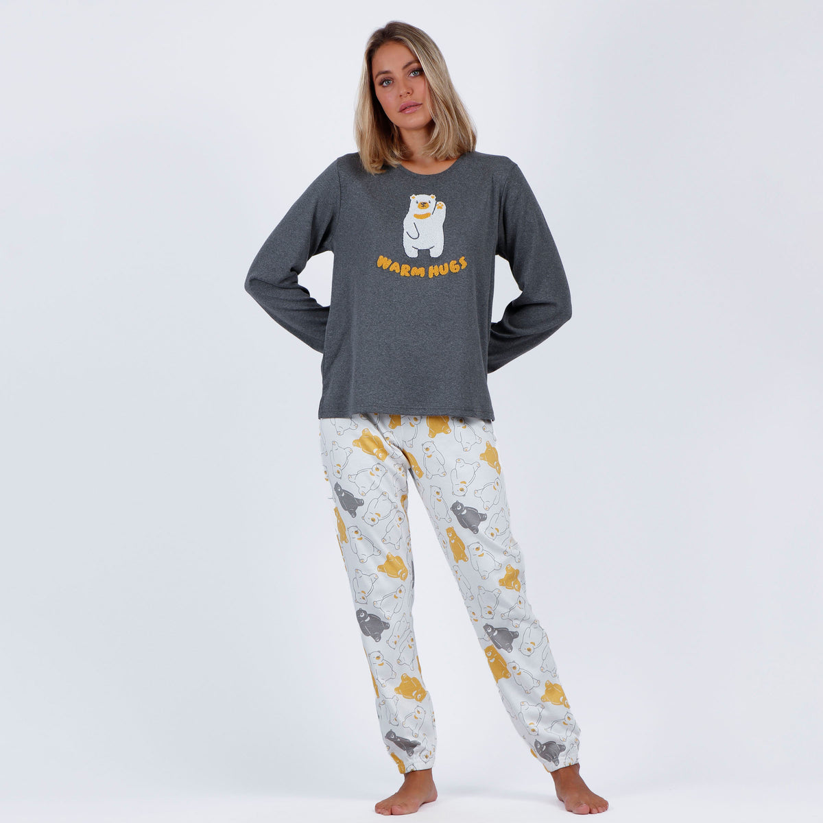 Pigiama donna in caldo cotone orso Admas 60209