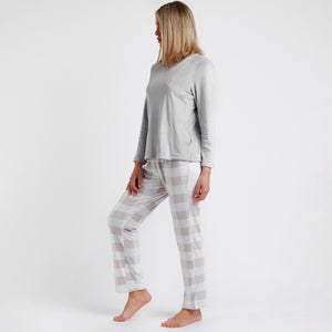 Pigiama donna in velluto elastico grey Admas 60239