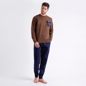 Pigiama in cotone felpato stile tuta uomo Admas 60303