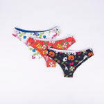 Brasiliano donna jadea 6036 vita bassa floreale 3 pezzi