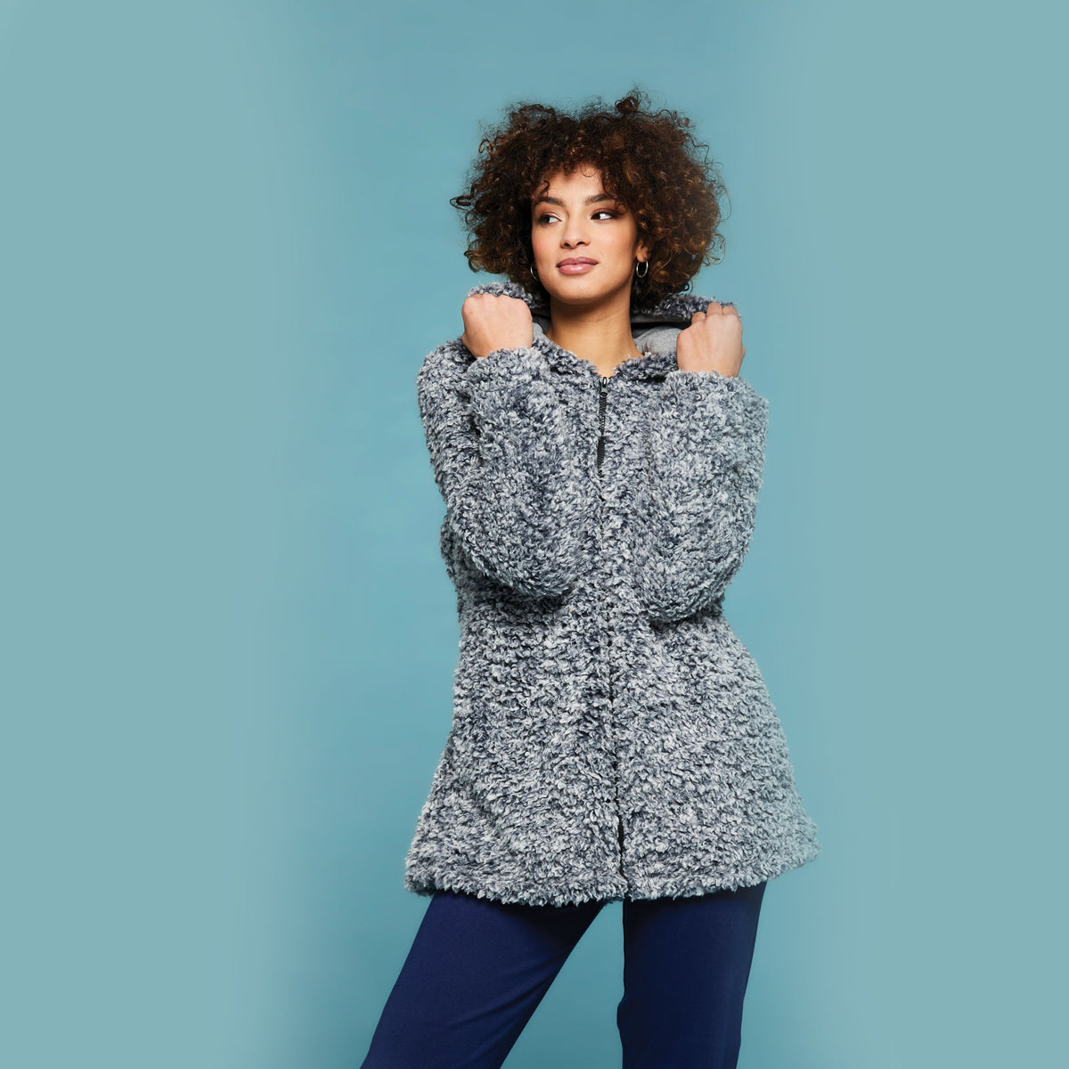 Giacca donna invernale Cippi 6043 coral pile grigio