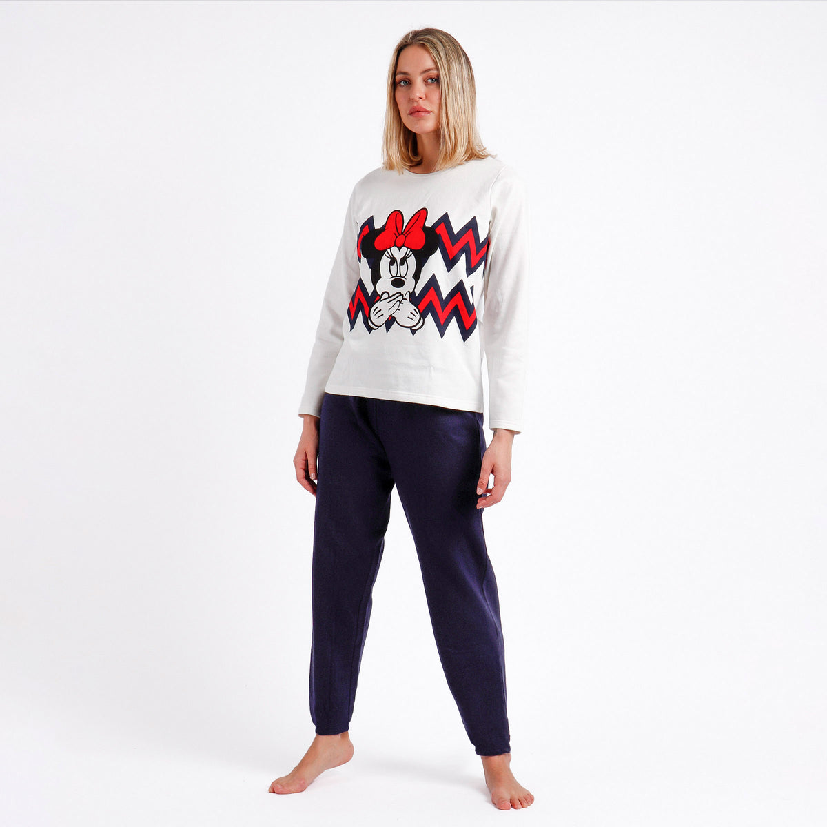 Pigiama donna Disney 60541 minnie cotone felpato