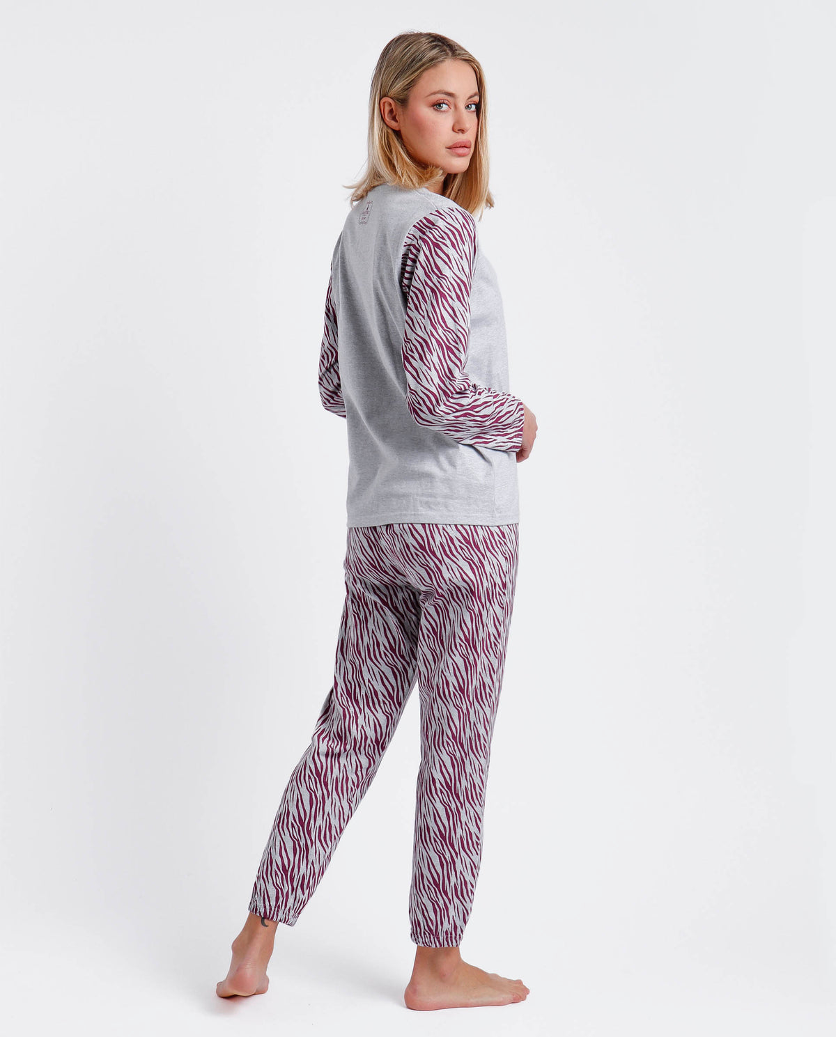 Pigiama donna Santoro Gorjuss 60791 caldo cotone grigio