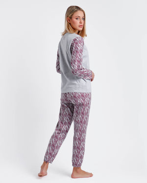 Pigiama donna Santoro Gorjuss 60791 caldo cotone grigio