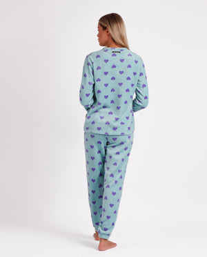 Pigiama donna Santoro Gorjuss 60796 caldo pile cuori