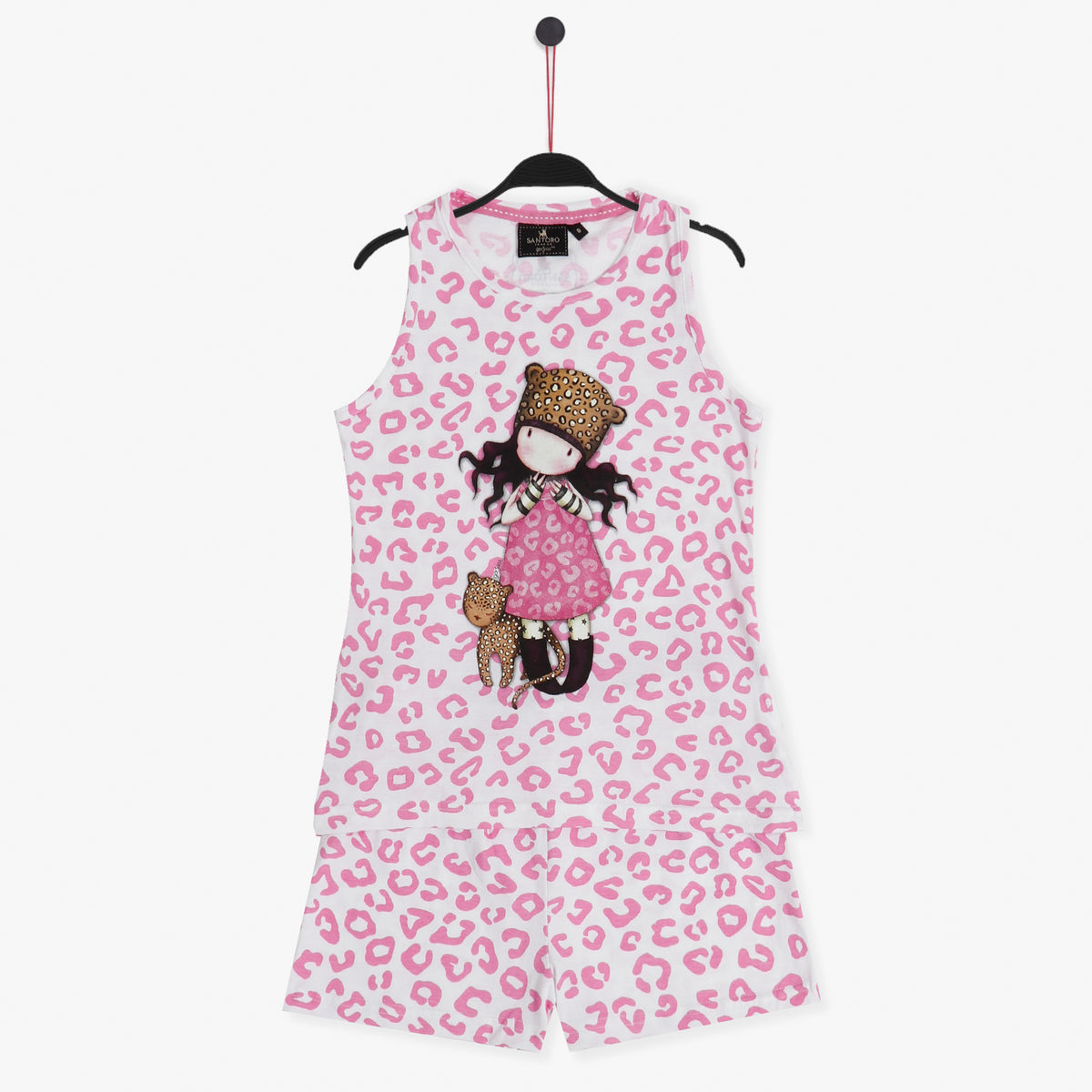 Pigiama bambina Santoro Gorjuss 60826 cotone animalier rosa