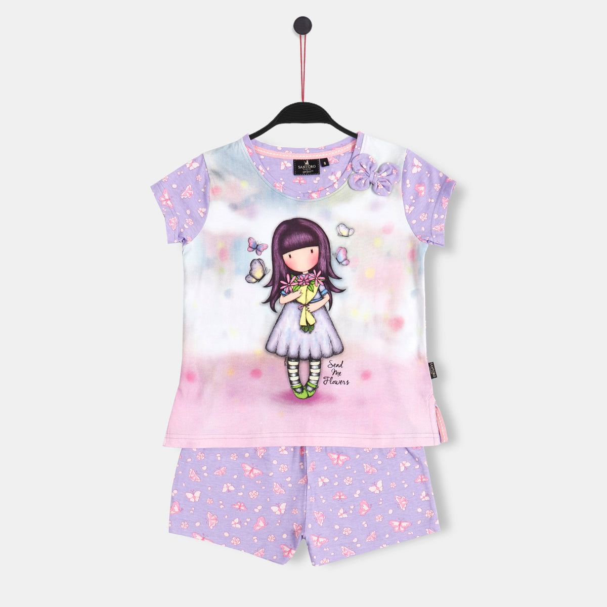 Pigiama bambina Santoro Gorjuss 60830 100% cotone malva