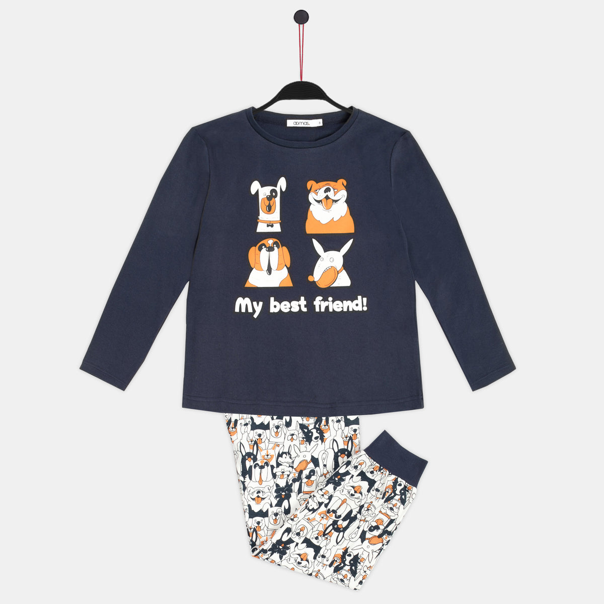 Pigiama bambino cagnolini blu Admas caldo cotone 60887