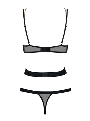 Sexy Body Obsessive Bondy Teddy con cinghie nero 