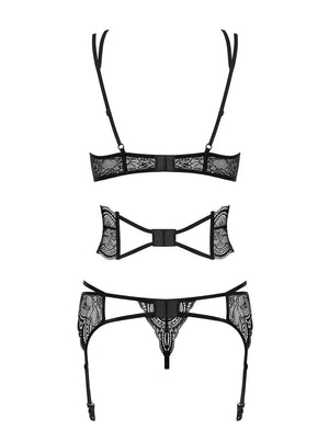 Sexy set Obsessive Frivolla reggiseno perizoma reggicalze cintura 4 pz.