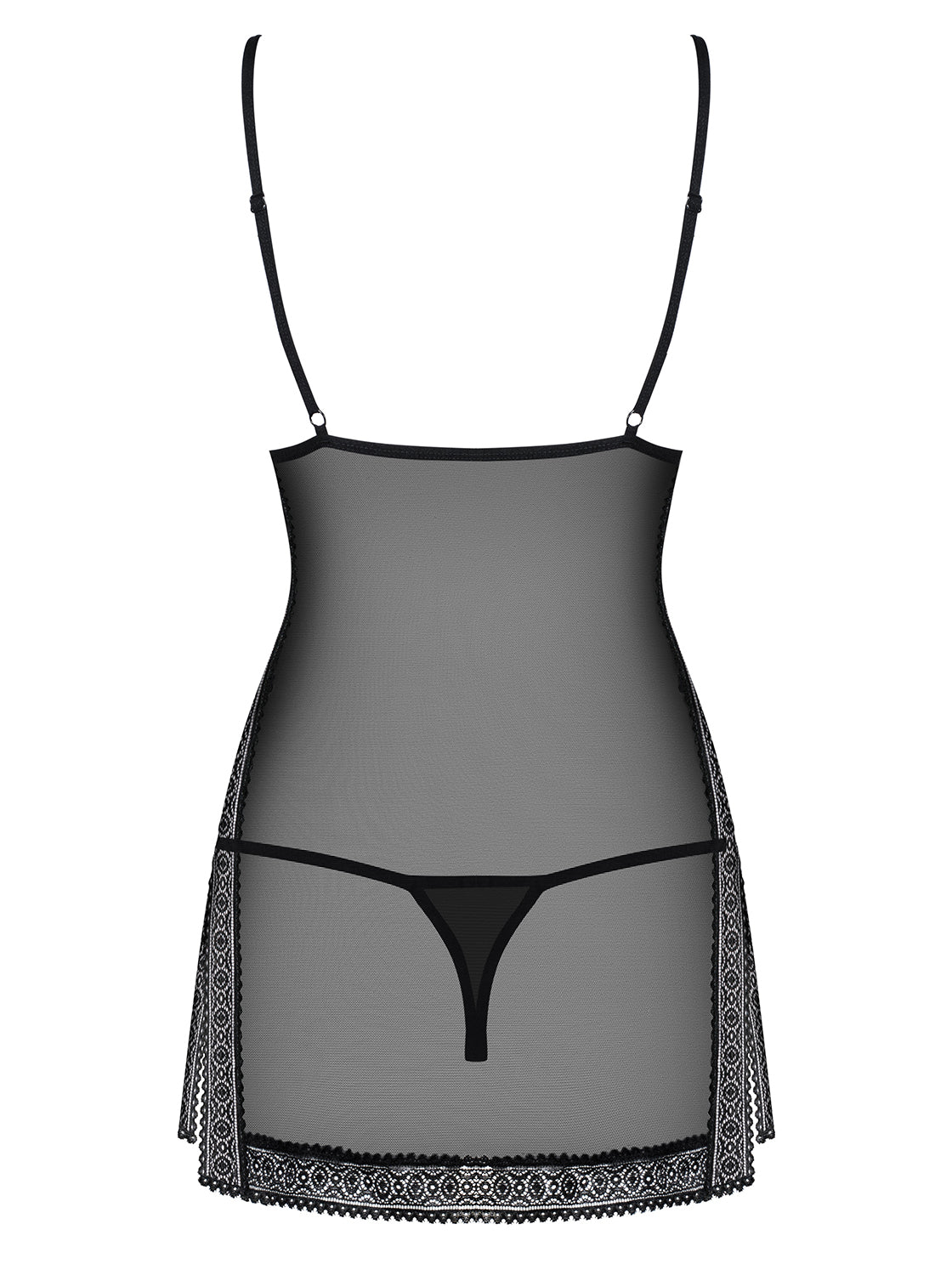 Sexy Chemise e thong 862-che-1 Obsessive tulle e pizzo