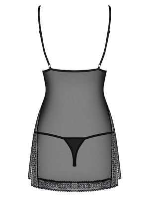 Sexy Chemise e thong 862-che-1 Obsessive tulle e pizzo