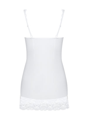 Sexy sottoveste + perizoma Obsessive miamor chemise e thong bianco sposa