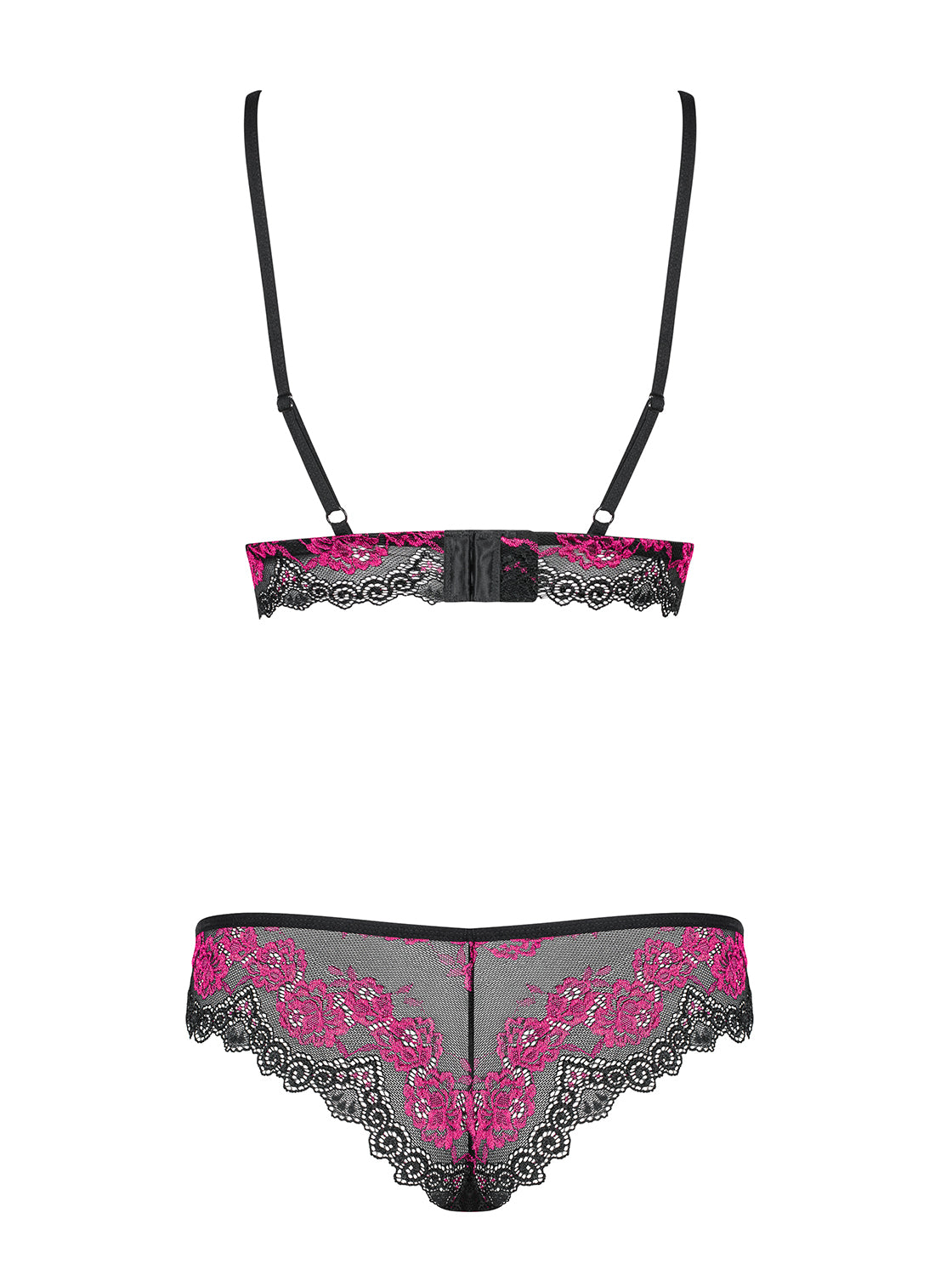 Sexy coordinato reggiseno + brasiliana Obsessive tulia set nero