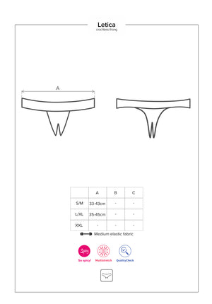 Sexy perizoma Obsessive Letica Crotchless Thong cavallo aperto