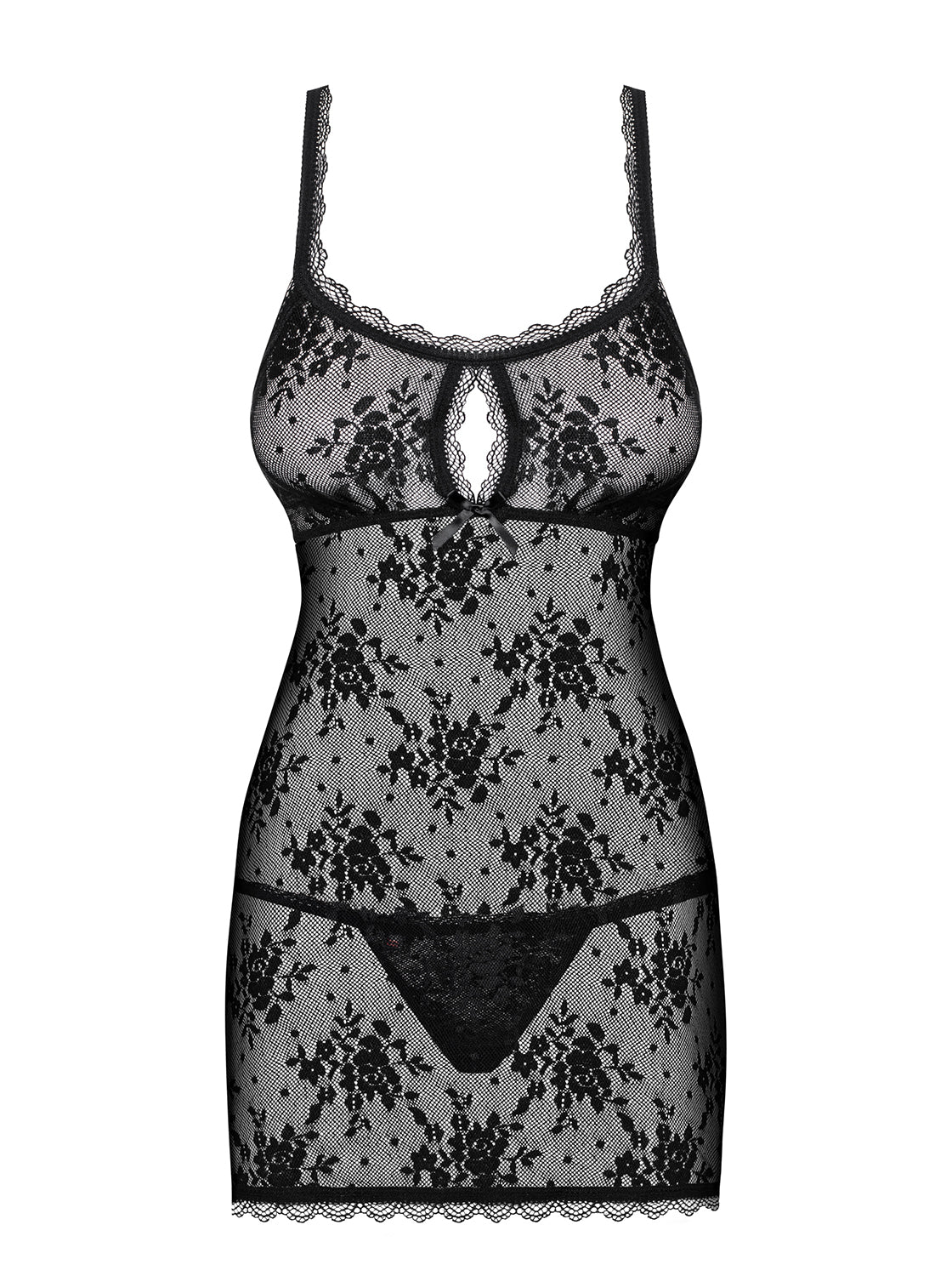 Sexy babydoll + perizoma Behindy e thong trasparente