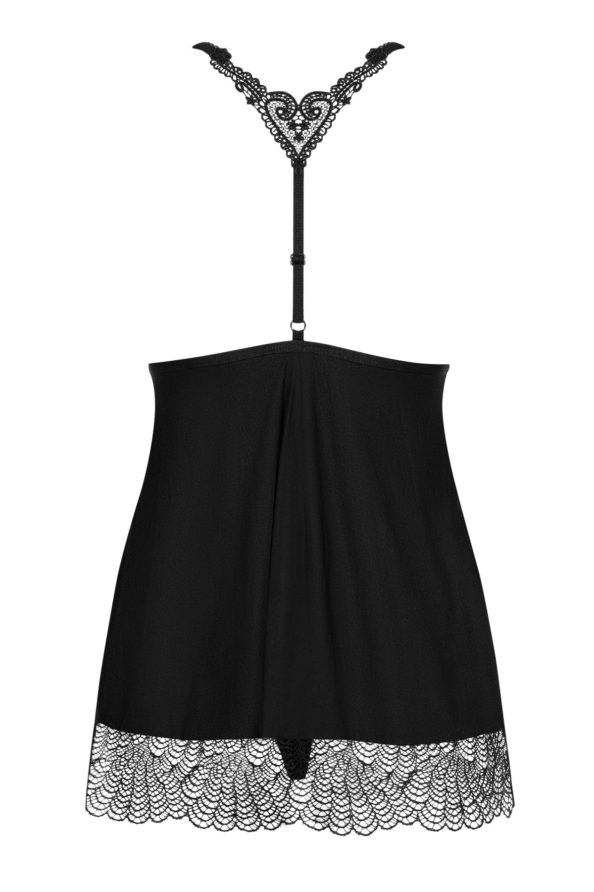 Sexy babydoll + perizoma Obsessive Chiccanta pizzo nero 2 pz.