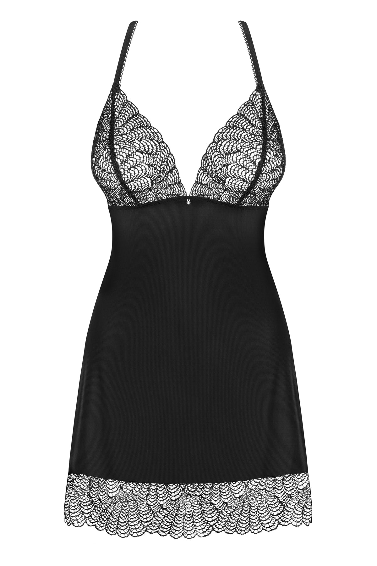 Sexy sottoveste + perizoma Obsessive Chiccanta chemise e thong nero