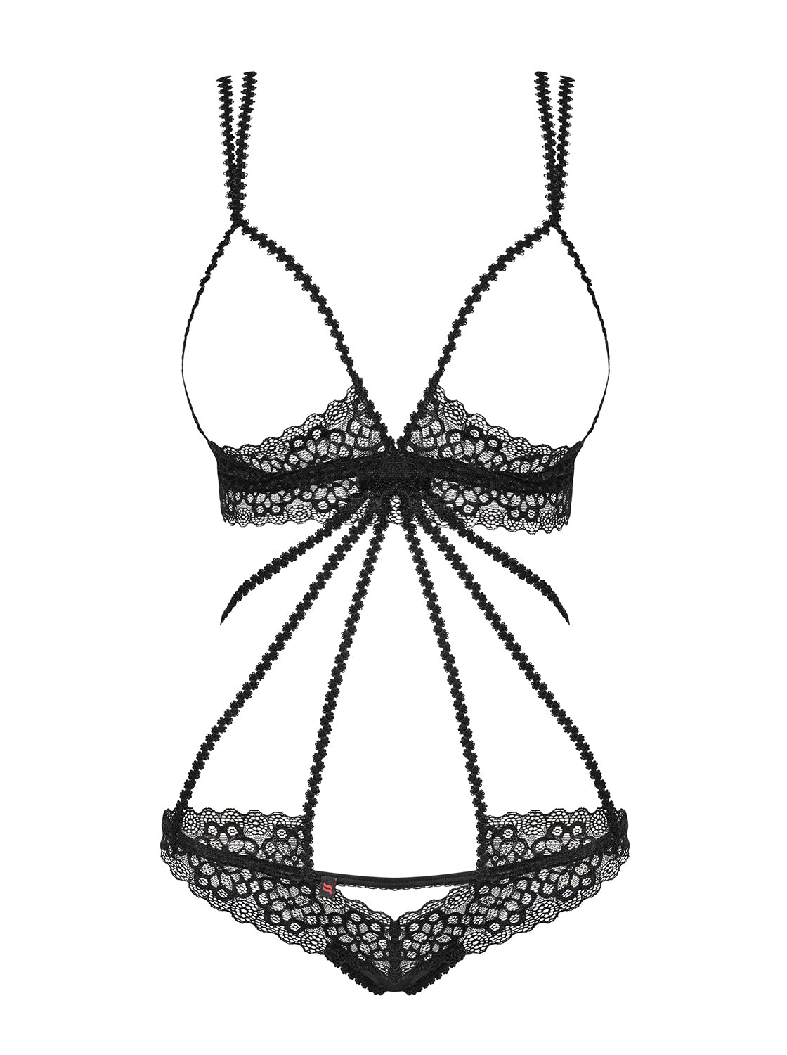 Sexy body perizoma con cinghie Obsessive Liferia Cupless Teddy
