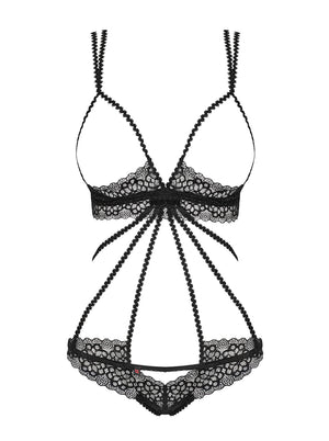 Sexy body perizoma con cinghie Obsessive Liferia Cupless Teddy