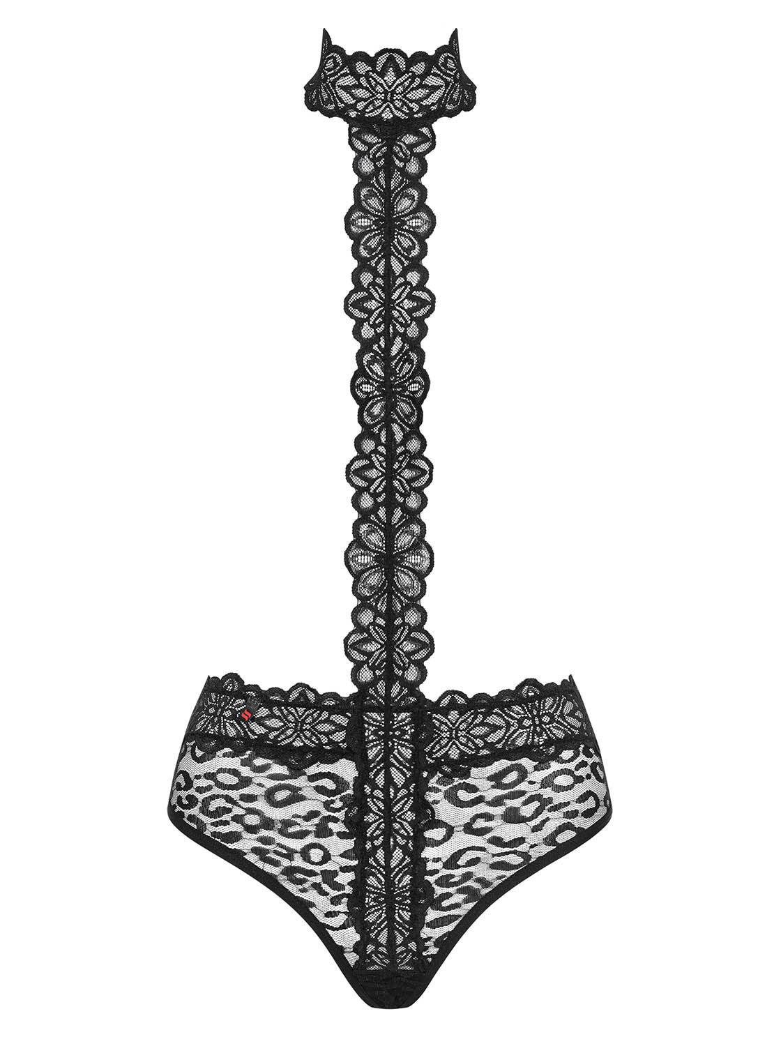 Body seno scoperto Crossita teddy pizzo leopardato Obsessive
