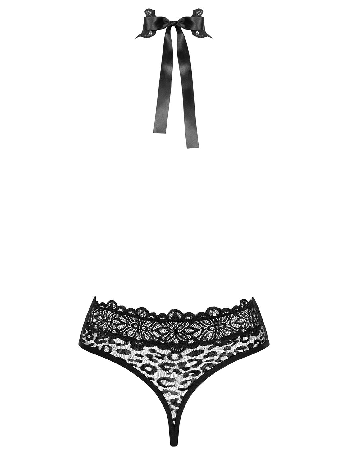Body seno scoperto Crossita teddy pizzo leopardato Obsessive