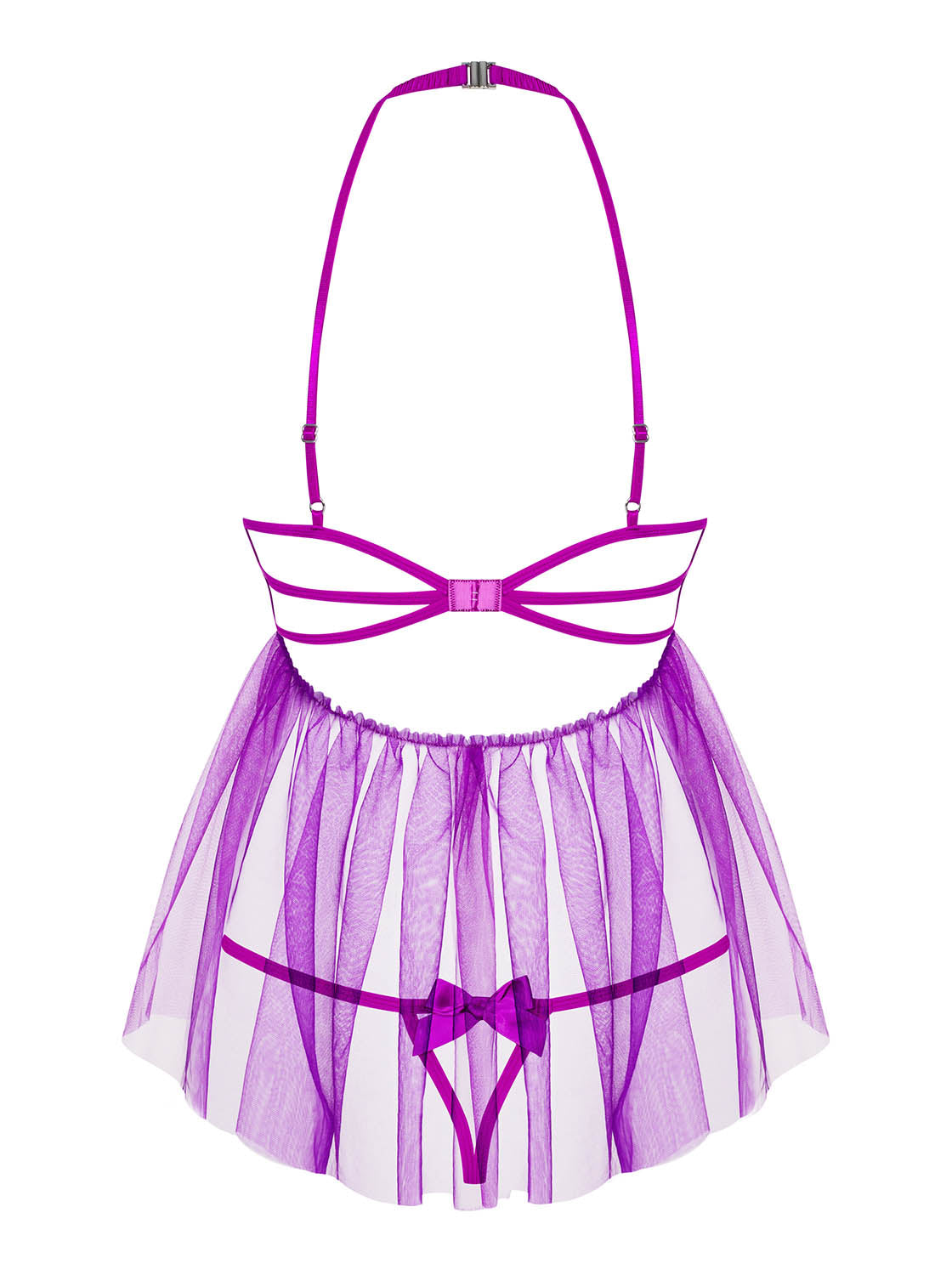 Sexy babydoll + perizoma Obsessive Delishya viola 2 pz.