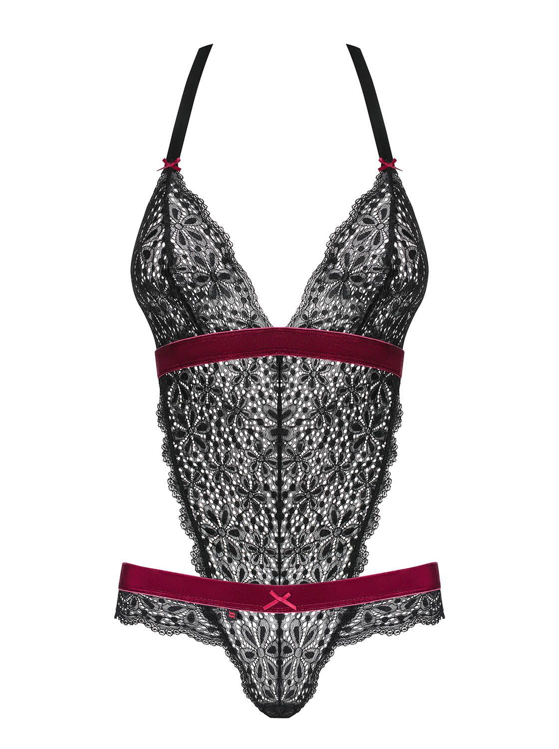 Sexy body a perizoma Obsessive Rossita teddy pizzo nero