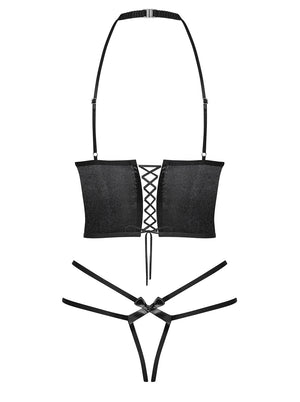 Sexy mezzo corsetto + perizoma Obsessive Delishya set 2 pz.