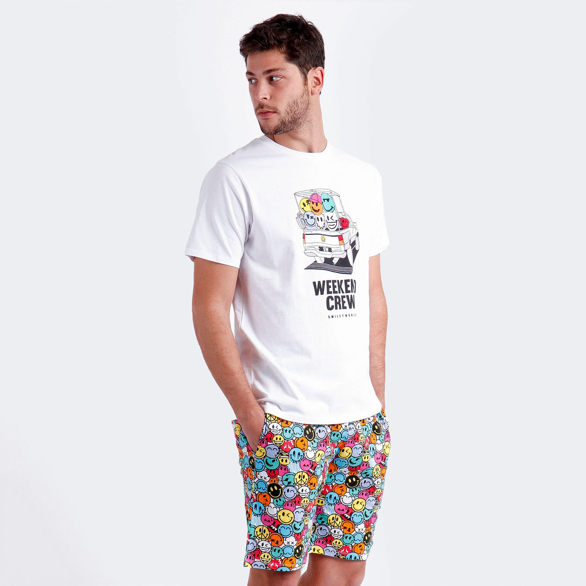 Pigiama uomo estivo Smiley 60992 100% cotone