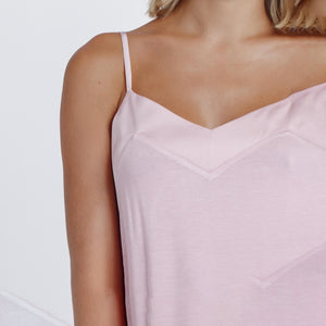 Camicia da notte modal dettagli in raso Admas 61134