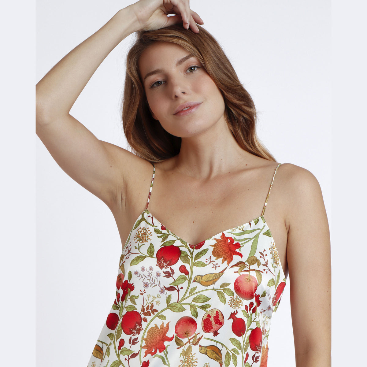 Camicia da notte raso fantasia Admas Garden 61219