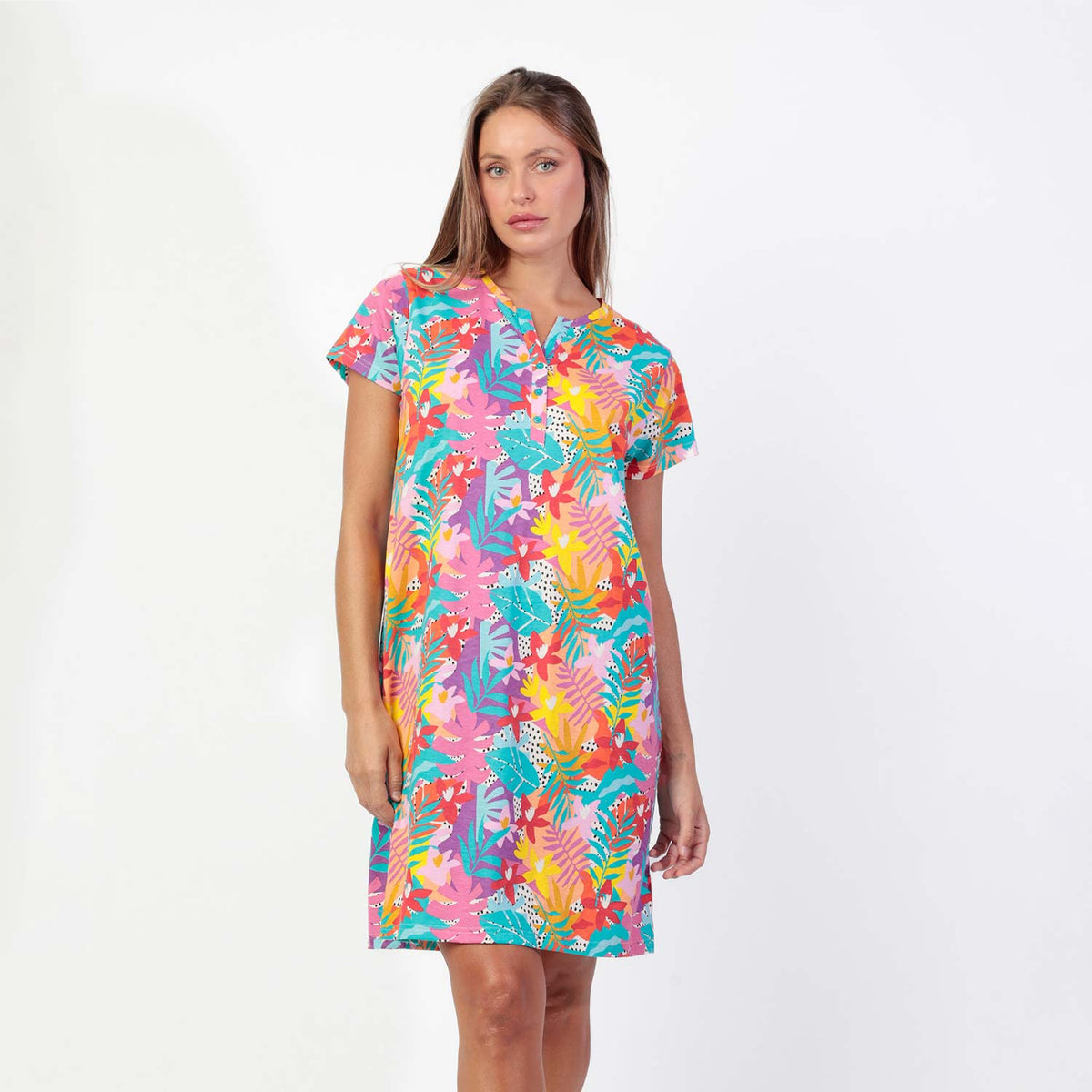 Camicia da donna scollo serafno tropicale Admas 61499