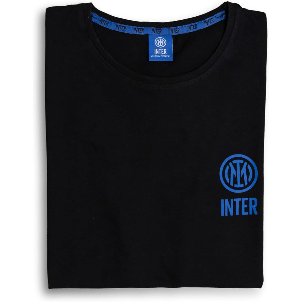 T-shirt maglia uomo girocollo 100% cotone ufficiale INTER-nera