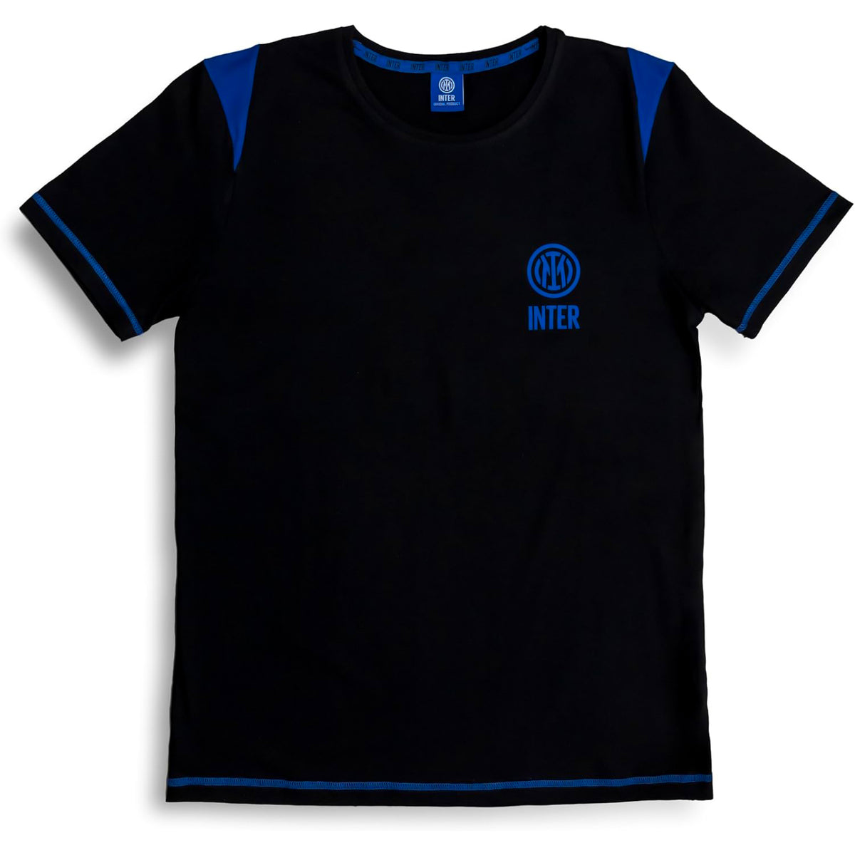 T-shirt maglia uomo girocollo 100% cotone ufficiale INTER-nera