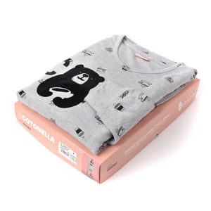 Pigiama donna Cotonella DDD62 caldo cotone grigio