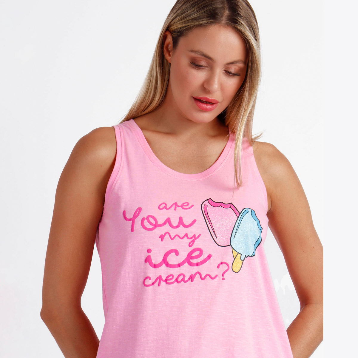 Pigiama donna canotta + shorts ice cream Admas 62062