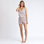 Pigiama donna top bretelline + pantaloncino fiori Admas 62095