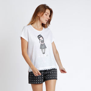 Pigiama donna Santoro corto estivo Santoro Mercoledì 62376