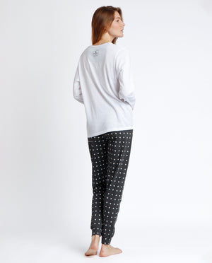 Pigiama donna lungo cotone Mercoledì Addams Santoro 62378