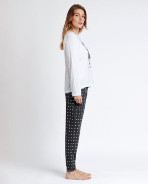 Pigiama donna lungo cotone Mercoledì Addams Santoro 62378