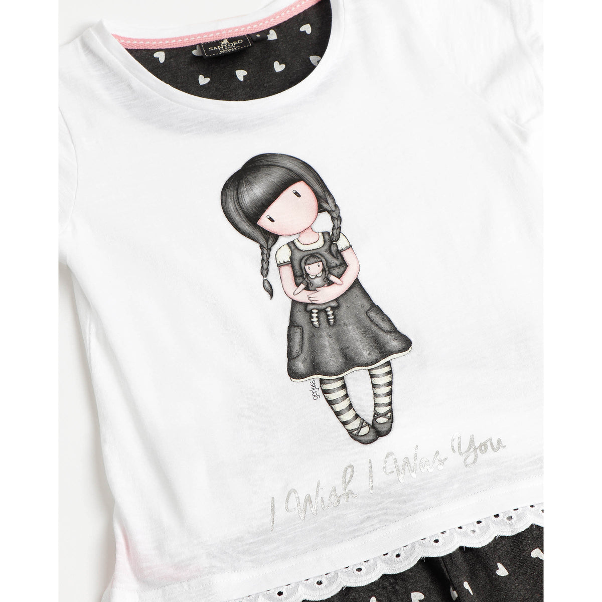Pigiama bimba corto estivo bambolina Addams Santoro 62401 
