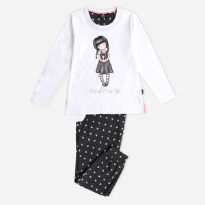 Pigiama bimba lungo cotone Mercoledì Addams Santoro 62403