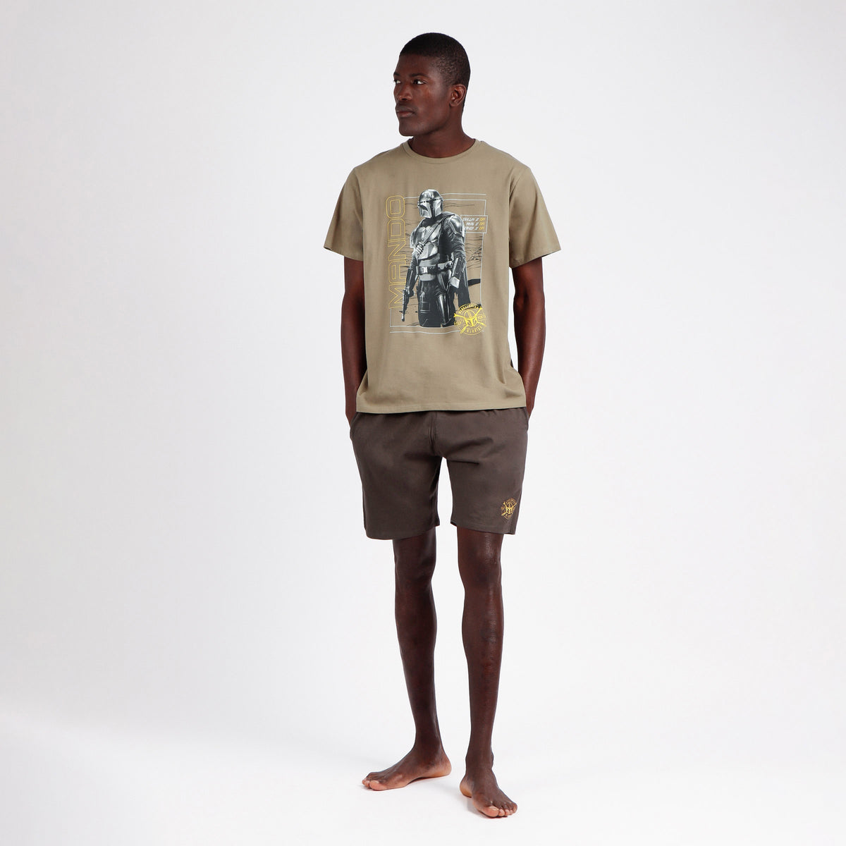 Pigiama uomo corto Mandalorian 62482 kaki
