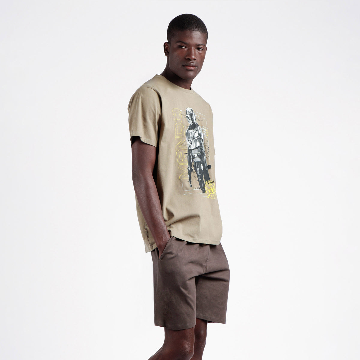 Pigiama uomo corto Mandalorian 62482 kaki