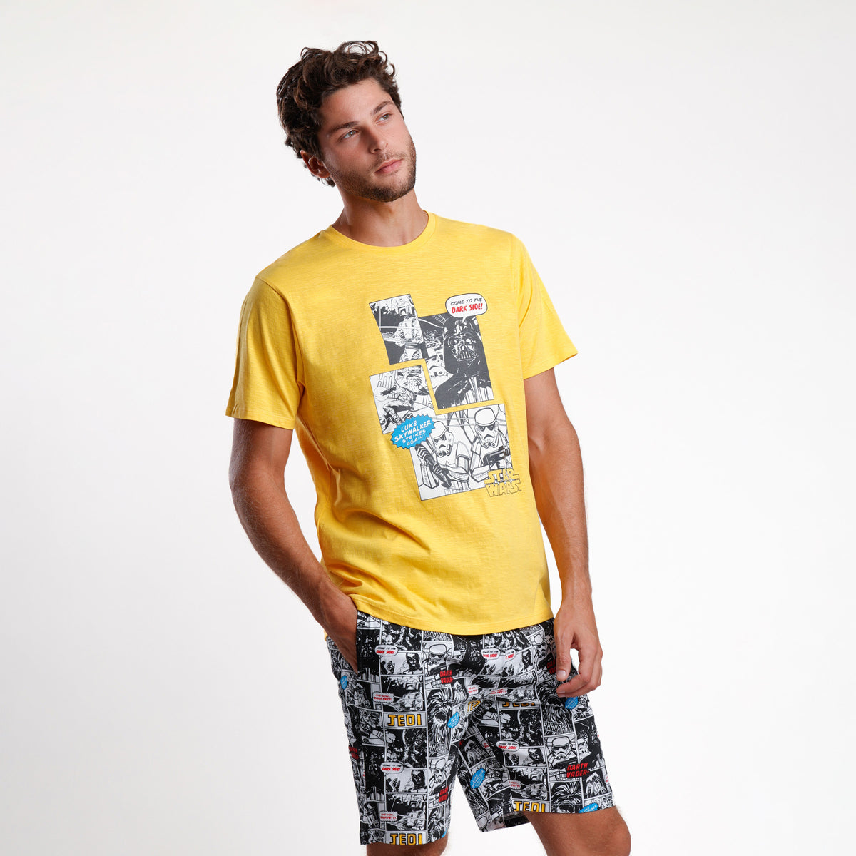 Pigiama uomo estivo Star Wars 62489 100% cotone