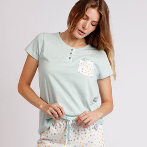 Pigiama donna capri tiffany con pois Admas 62588