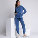 Pigiama Donna in Velluto a Costine con Collo Alto e Scollo a Serafino Asmas 62659