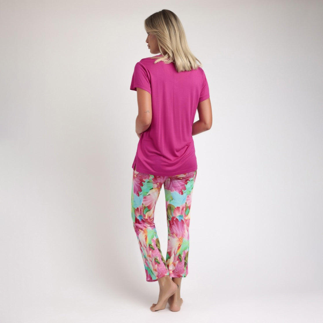 Pigiama donna fantasia tropicale viscosa Admas